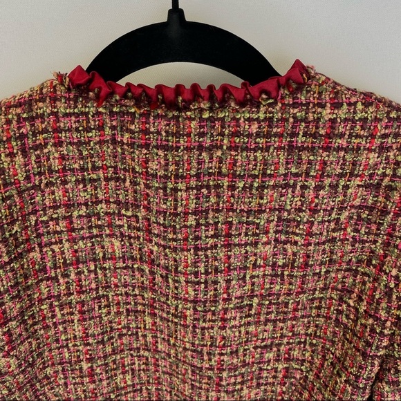 Positive Attitude Open Tweed Blazer Jacket Womens Size 6 - Picture 4 of 5